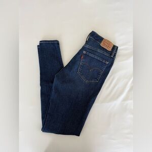 Levi's Women's Dark Blue High Rise, Super Skinny